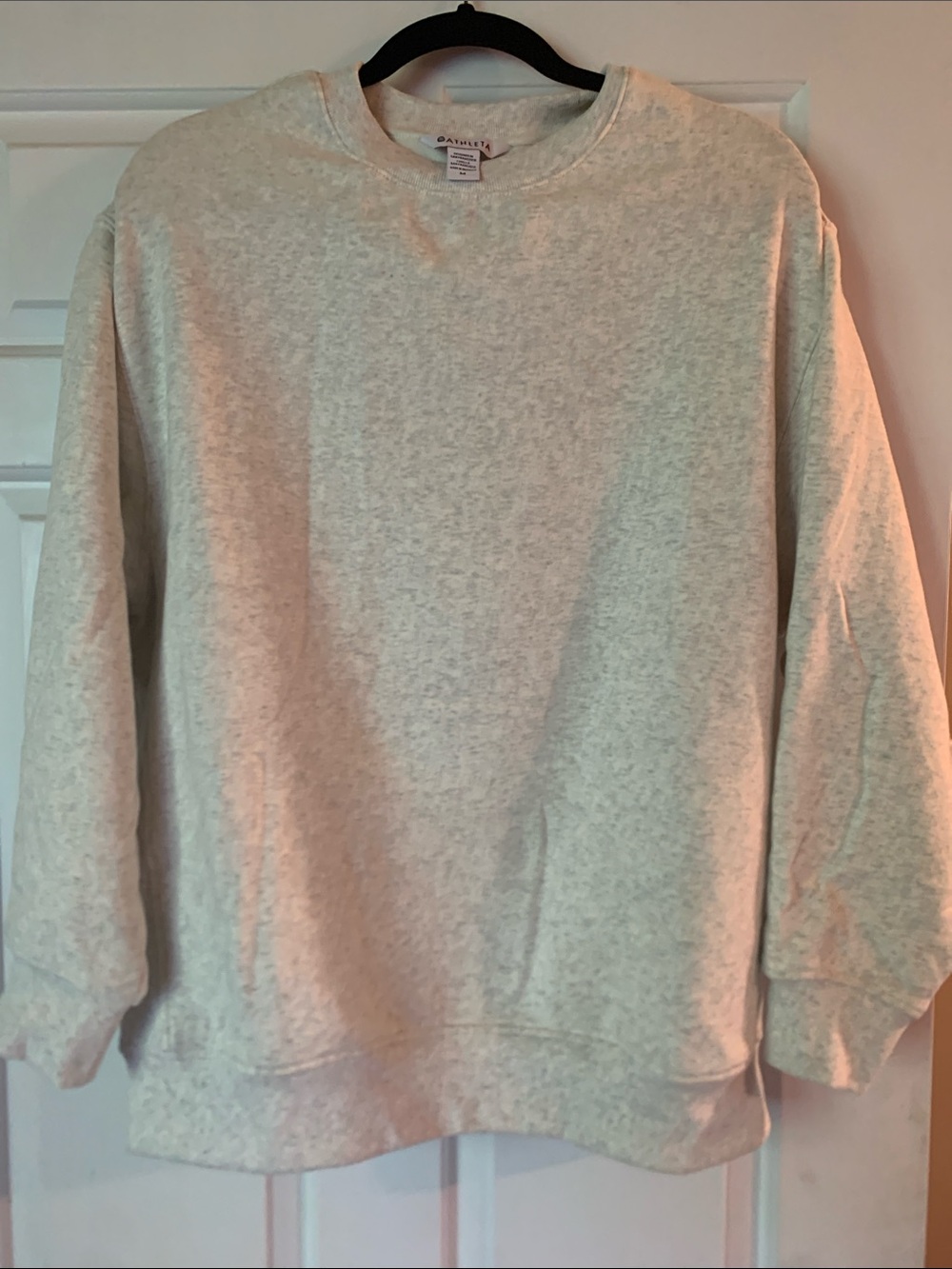 Athleta Forever Fleece Crewneck, Heathered Grey, size Med, never worn
